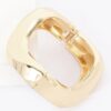Gold Metal Spring Hinge Bracelet – Curved Bangle