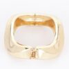 Gold Metal Spring Hinge Bracelet – Curved Bangle
