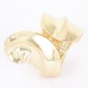 Gold Alloy Spring-Hinge Bracelet with Cast Texture
