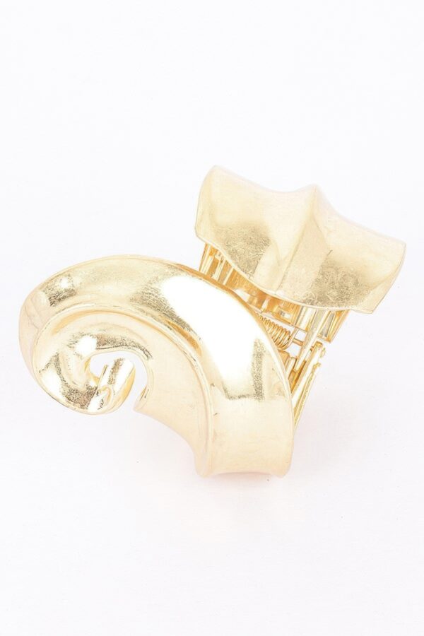 Gold Alloy Spring-Hinge Bracelet with Cast Texture