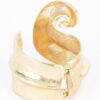 Gold Alloy Spring-Hinge Bracelet with Cast Texture