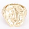 Alloy Stretch Bracelet – Hammered Oval Gold Face