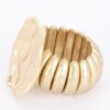 Alloy Stretch Bracelet – Hammered Oval Gold Face