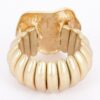 Alloy Stretch Bracelet – Hammered Oval Gold Face