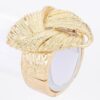 Leaf Motif Stretch Bracelet – Gold Alloy Finish