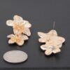 Blooming Flower Drop Earrings – Gold Alloy Finish