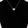 Quilted Pearl Heart Necklace – Gold Cream Pendant