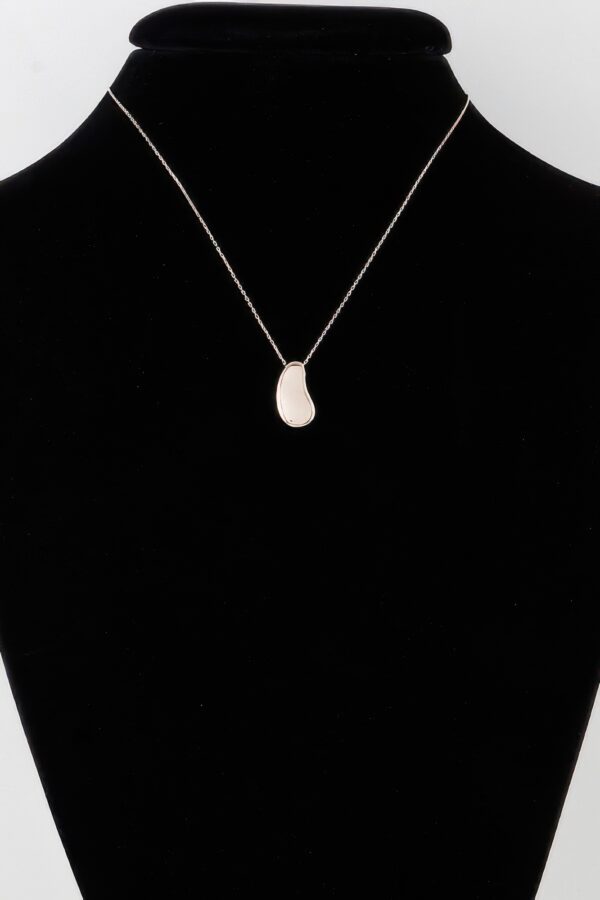 Modern Teardrop Disc Chain Necklace – Gold & Silver