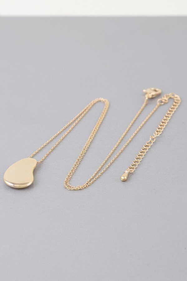 Modern Teardrop Disc Chain Necklace – Gold & Silver