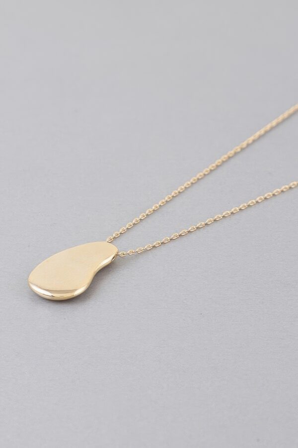 Modern Teardrop Disc Chain Necklace – Gold & Silver