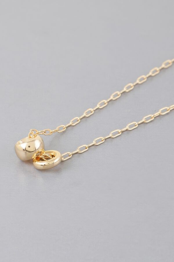 Always Together Chain Necklace with Ball Charm – Gold/Silver