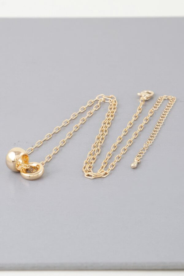Always Together Chain Necklace with Ball Charm – Gold/Silver
