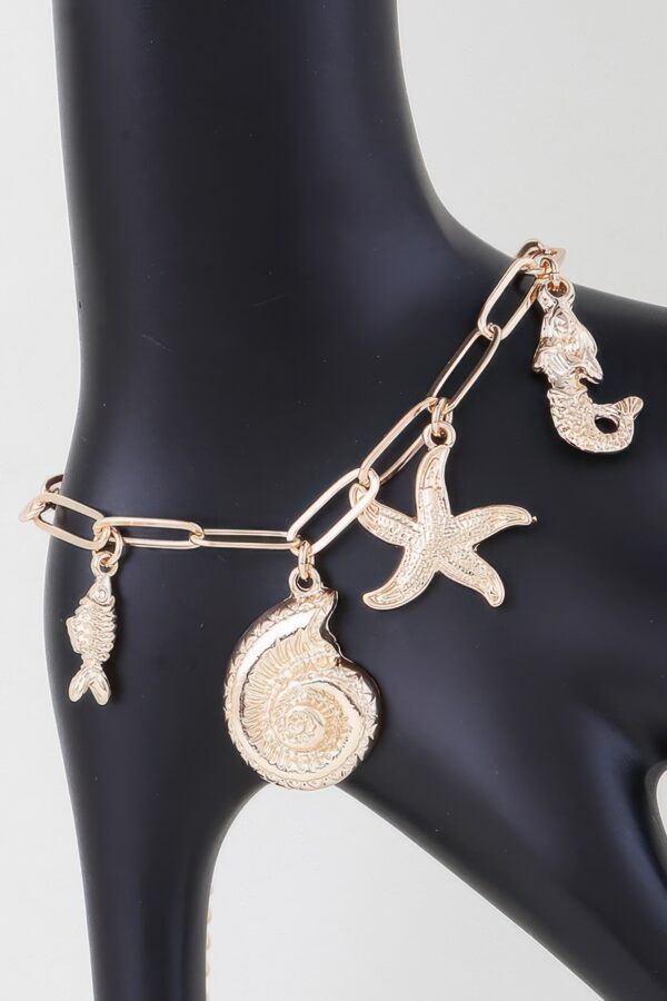 Starfish Charm Gold Bracelet – Shiny Sea Creatures