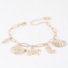 Starfish Charm Gold Bracelet – Shiny Sea Creatures