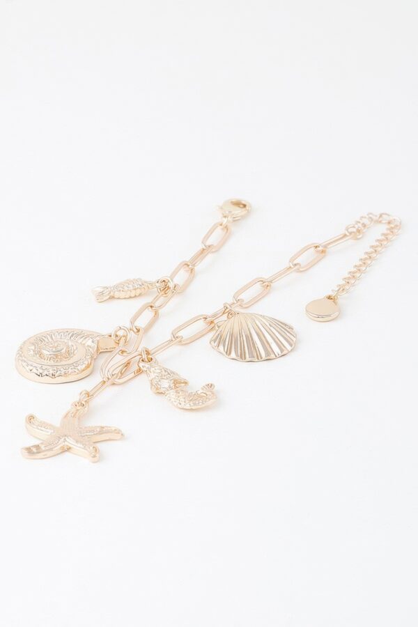 Starfish Charm Gold Bracelet – Shiny Sea Creatures