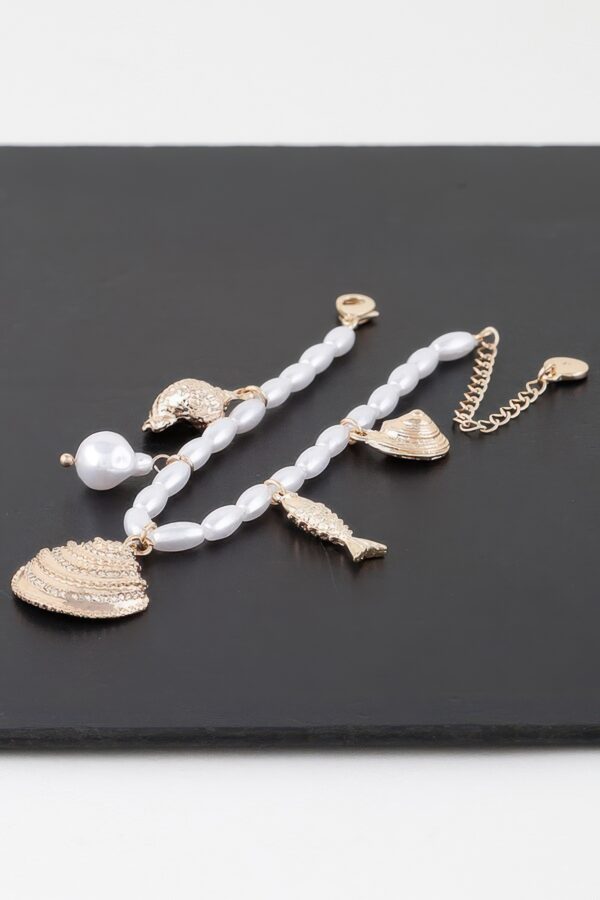 Under the Sea Jeweled Bracelet with Shells & Pearls
