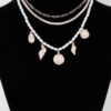 Multi Seashell Charm Necklace – Gold & Pearl