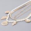 Multi Seashell Charm Necklace – Gold & Pearl