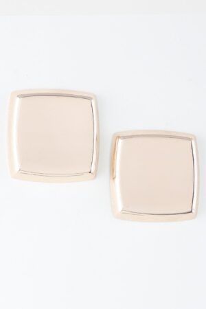 Square Frame Classic Shine Earrings – Gold or Silver