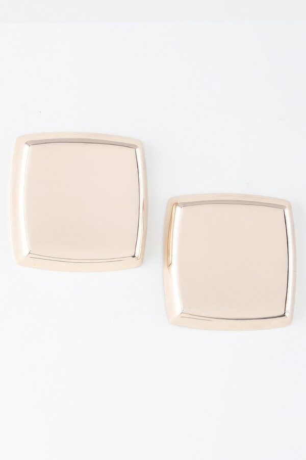 Square Frame Classic Shine Earrings – Gold or Silver
