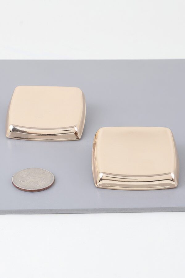 Square Frame Classic Shine Earrings – Gold or Silver