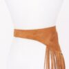 Faux Suede Fringe Belt with Buckle – Black, Camel, Coffee