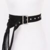 Faux Suede Fringe Belt with Buckle – Black, Camel, Coffee
