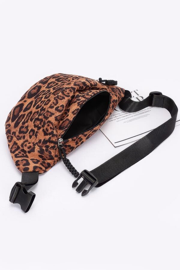 Faux Suede Leo Crossbody Bag – Leopard Print