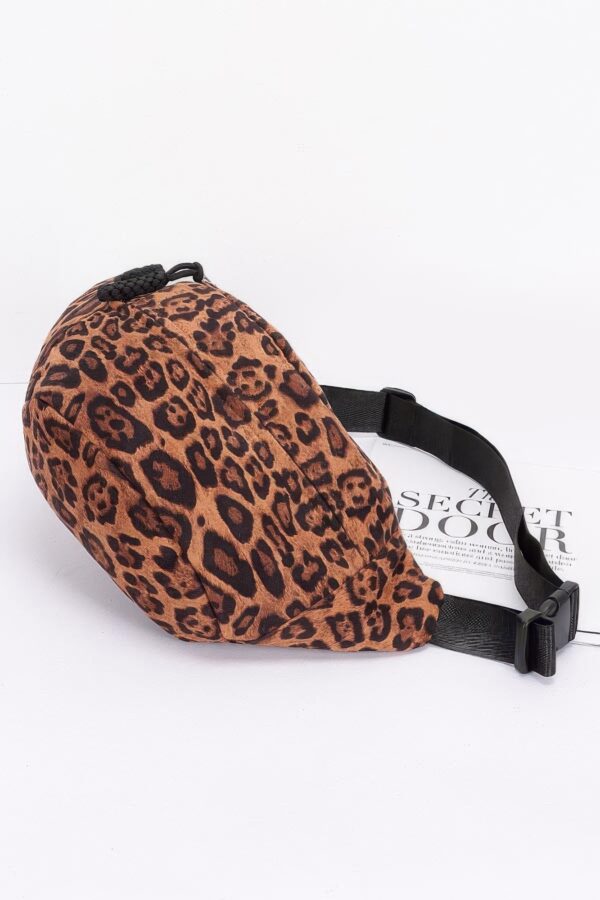 Faux Suede Leo Crossbody Bag – Leopard Print