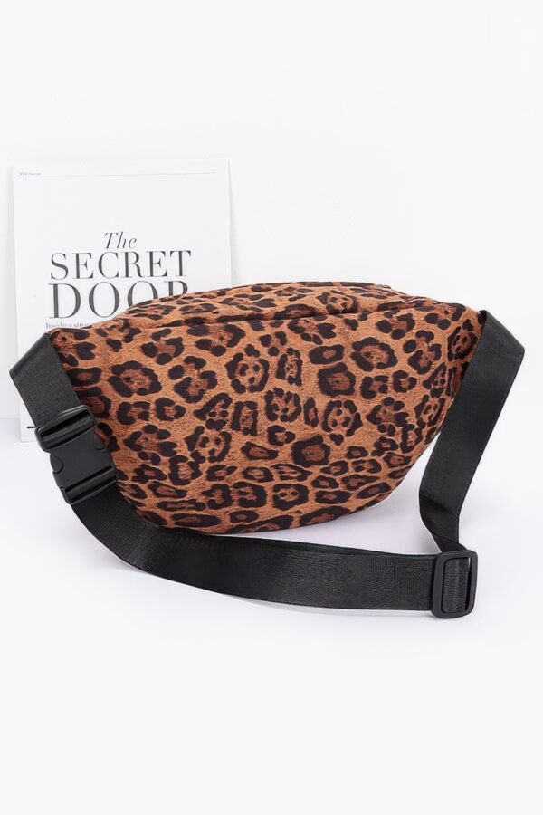 Faux Suede Leo Crossbody Bag – Leopard Print