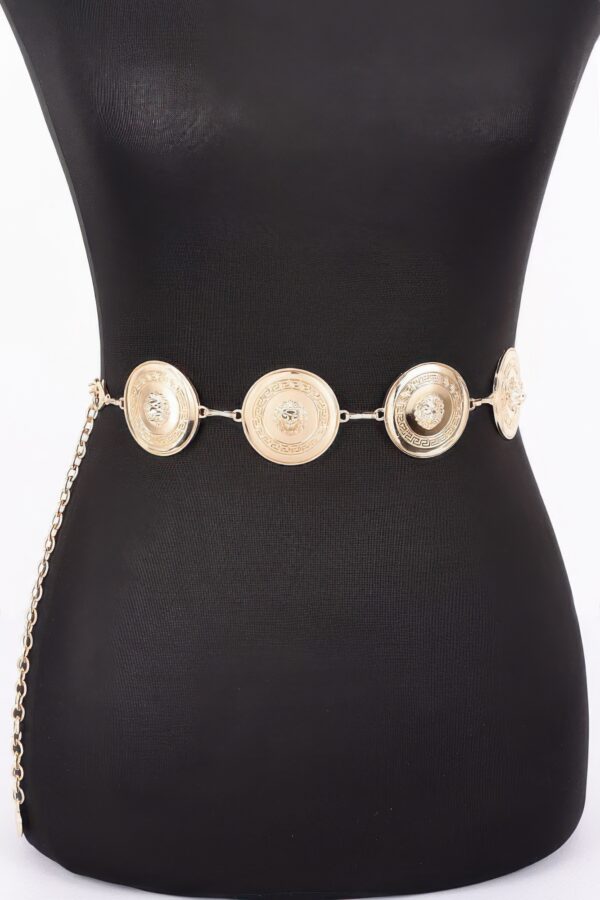 Multi Metal Chain Circle Belt – Gold & Silver Finish