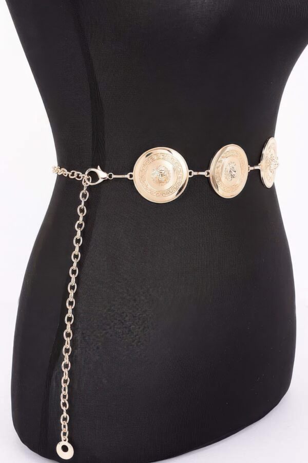 Multi Metal Chain Circle Belt – Gold & Silver Finish