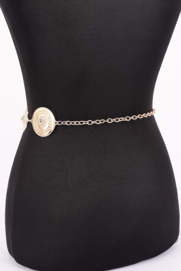 Multi Metal Chain Circle Belt – Gold & Silver Finish