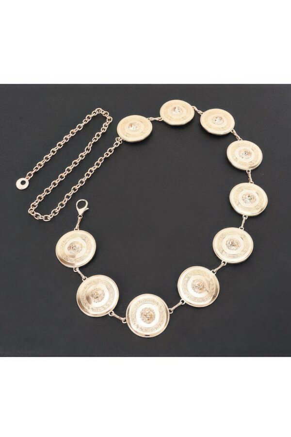 Multi Metal Chain Circle Belt – Gold & Silver Finish