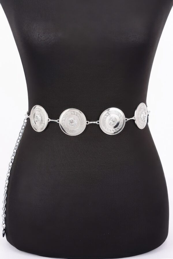 Multi Metal Chain Circle Belt – Gold & Silver Finish