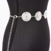 Multi Metal Chain Circle Belt – Gold & Silver Finish