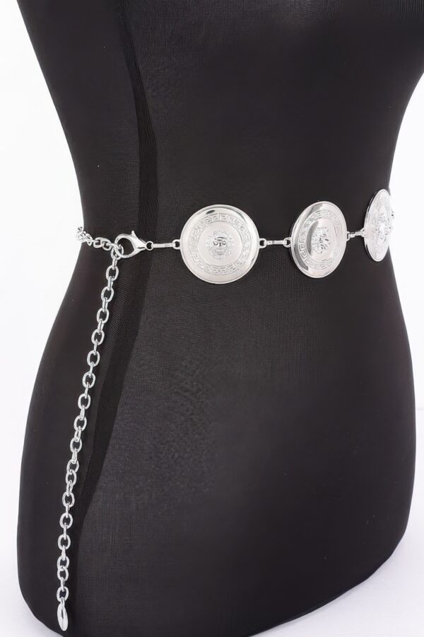 Multi Metal Chain Circle Belt – Gold & Silver Finish