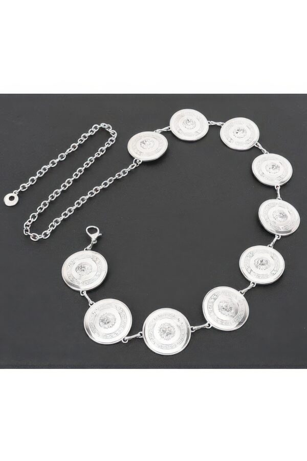 Multi Metal Chain Circle Belt – Gold & Silver Finish