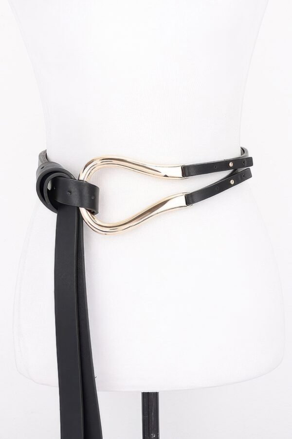 Metal PU Buckle Belt – Sleek PU Strap with Iron Buckle