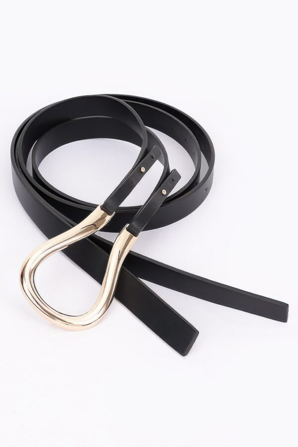 Metal PU Buckle Belt – Sleek PU Strap with Iron Buckle