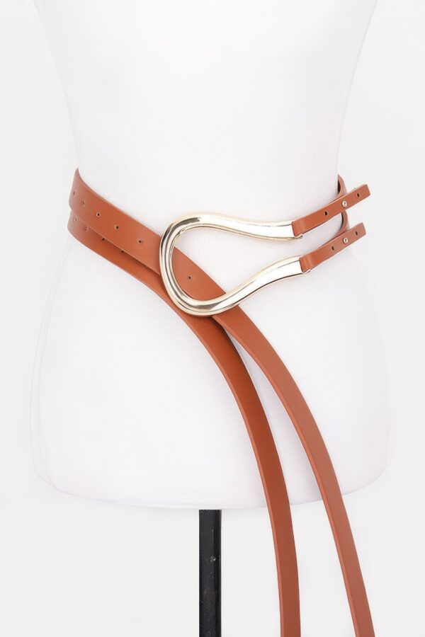 Metal PU Buckle Belt – Sleek PU Strap with Iron Buckle