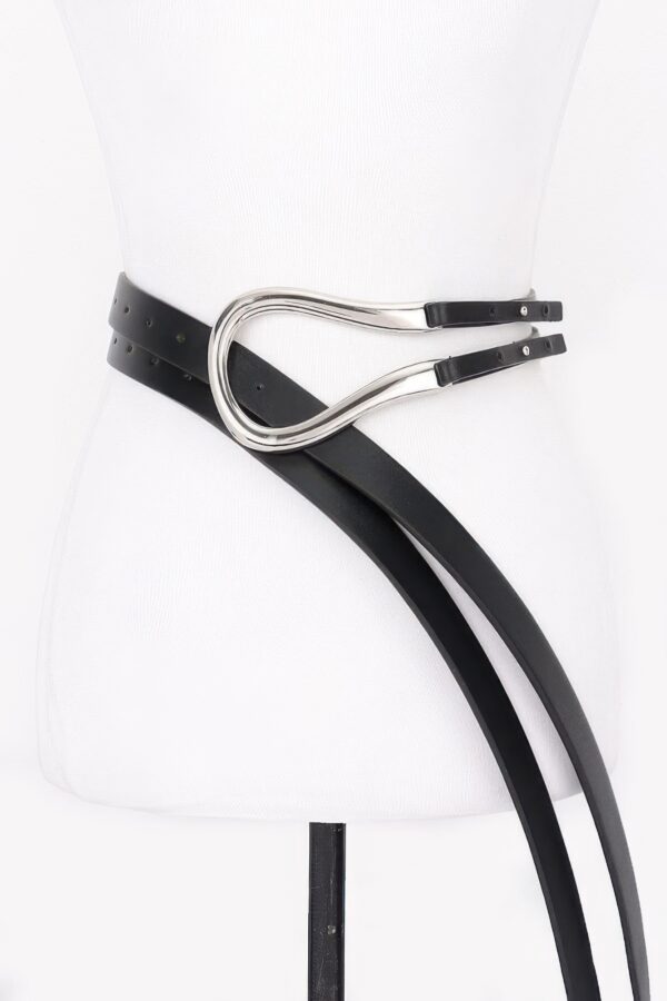 Metal PU Buckle Belt – Sleek PU Strap with Iron Buckle