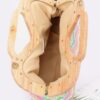 Faux Straw Wood-Frame Clutch – Polyurethane & Wood