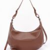 Faux Strap Shoulder Bag with Mixed Metal Hardware