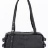 Faux Leather Sport Bag – Mixed Metal Hardware, Neutral Tones