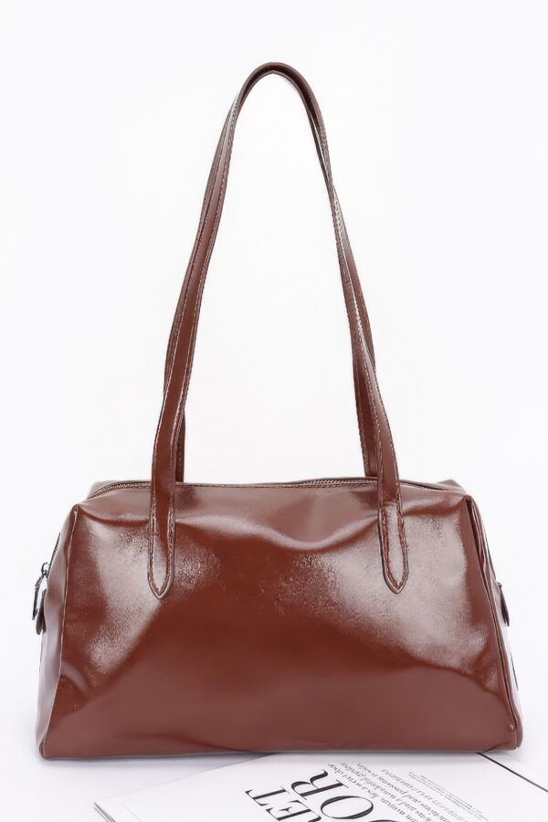 Faux Leather Sport Bag with Mixed-Metal Hardware