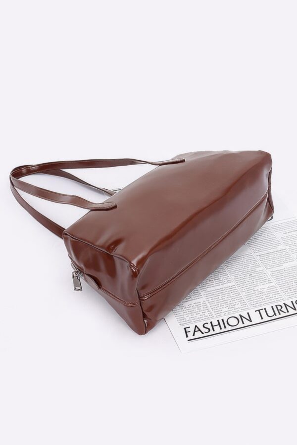 Faux Leather Sport Bag with Mixed-Metal Hardware