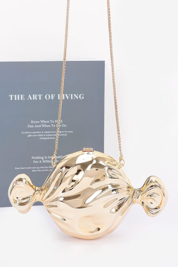 Acrylic Case Bag – Chain Strap Clutch in Gold or Silver
