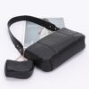 Quilted Faux Leather Shoulder Bag with Airpod Bag