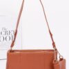 Quilted Faux Leather Shoulder Bag with Airpod Bag